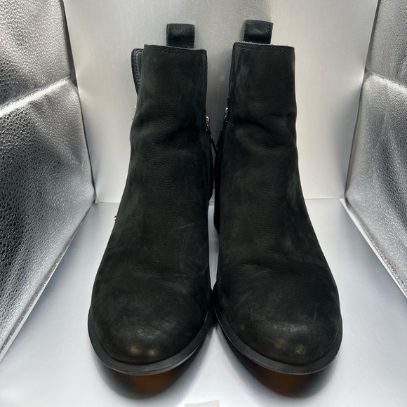 Vionic Sienna Suede Ankle Boots Leather Waterproof Black Buckle Women's Size 7.5 - Picture 5 of 10